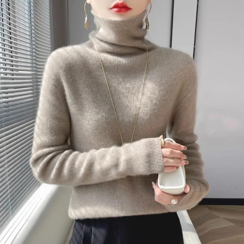 kf-Sea19d0dfb54e4fb99bbf771c77115fbcn Women Sweater Turtleneck Slim Pullovers Autumn Winter Warm Bottoming Shirts Jumpers Basic High Strecth Korean Knitwear 2025 - Image 1